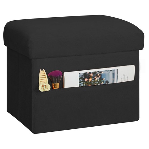 Small black folding storage - black,
