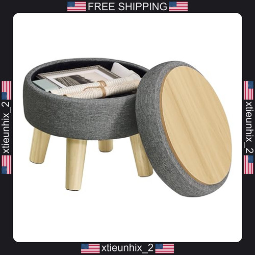 Small storage ottoman with - storage,